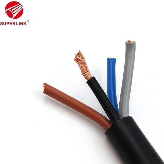PVC flexível de energia encalhada e cabo de alimentação cobre